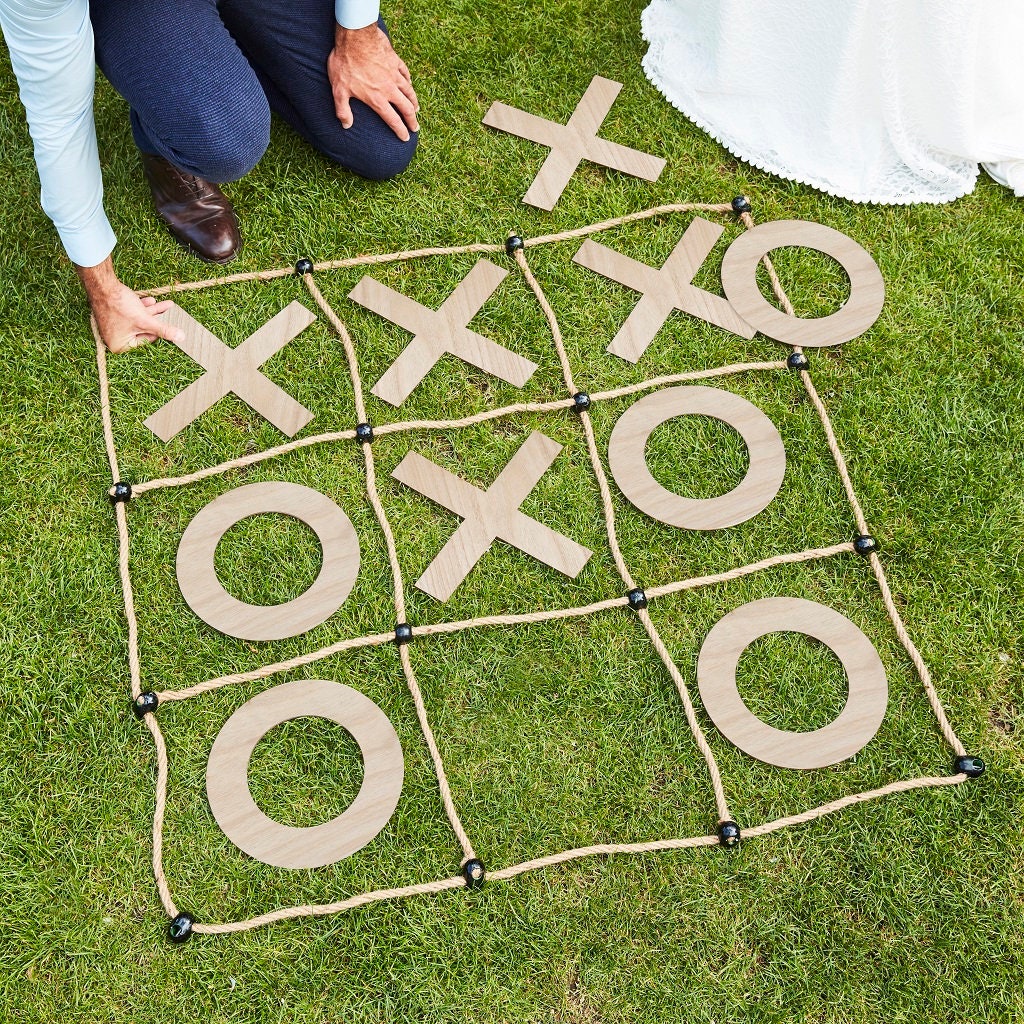 Kreuze &amp; Kreise Spiel | XOXO - Spiel | Hochzeitsgarten-Spiele für Draußen