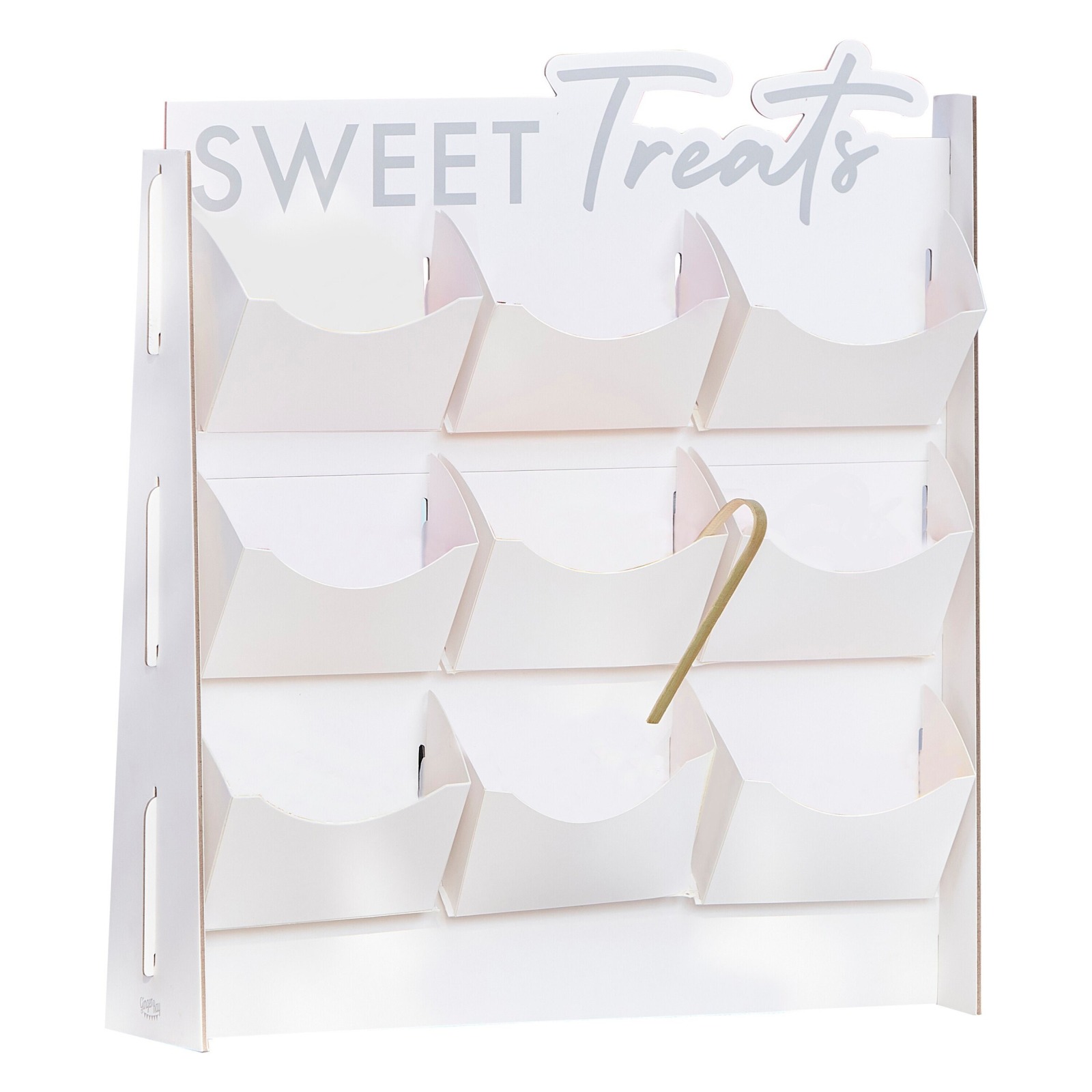 Süßigkeiten Ständer - Candy Bar | Aufsteller mit 9 Fächern mit Zange zum selbst befüllen 2