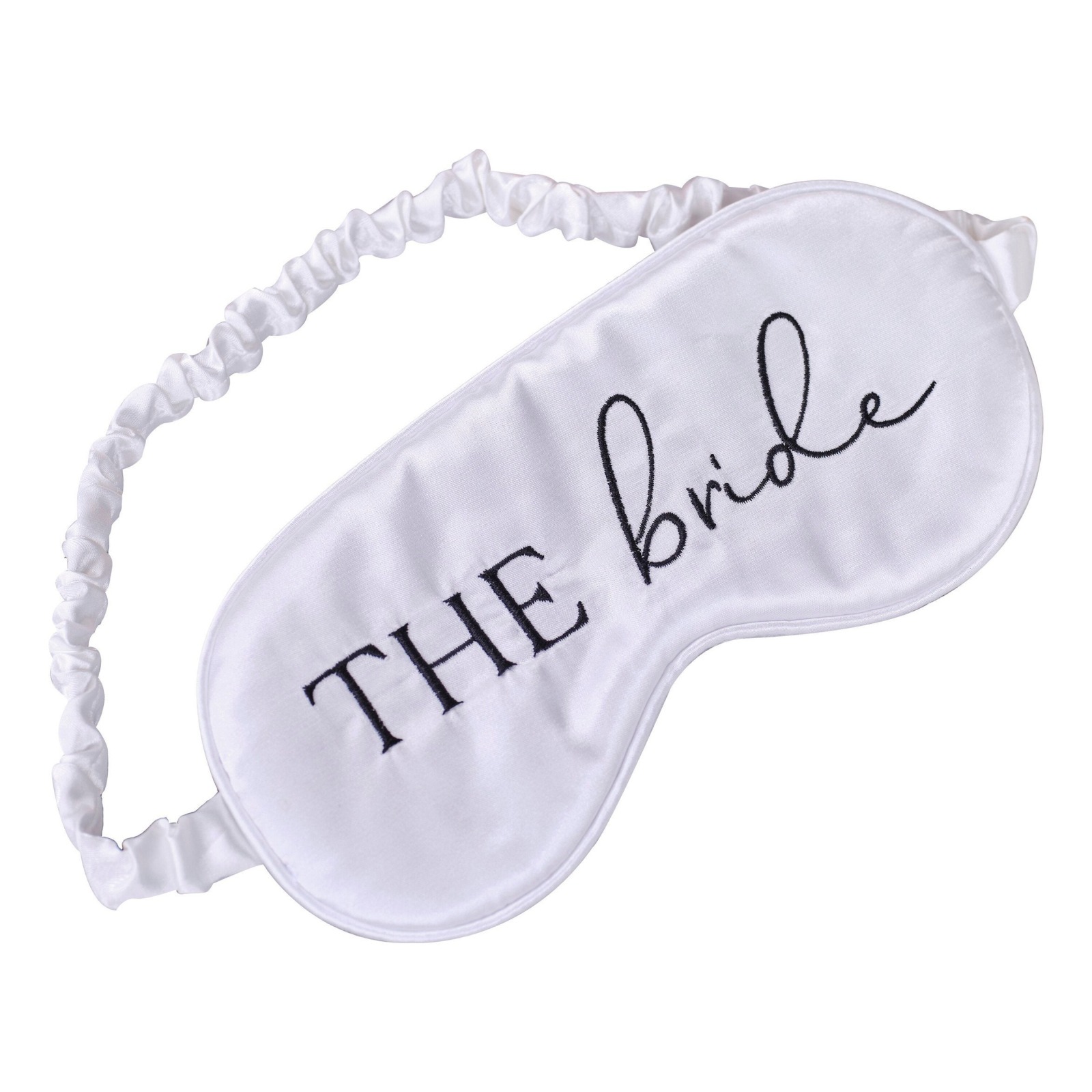 Schlafmaske THE Bride Weiß | JGA-Outfit | Wellness Maske | Thermalbad Outfit für Frauen |