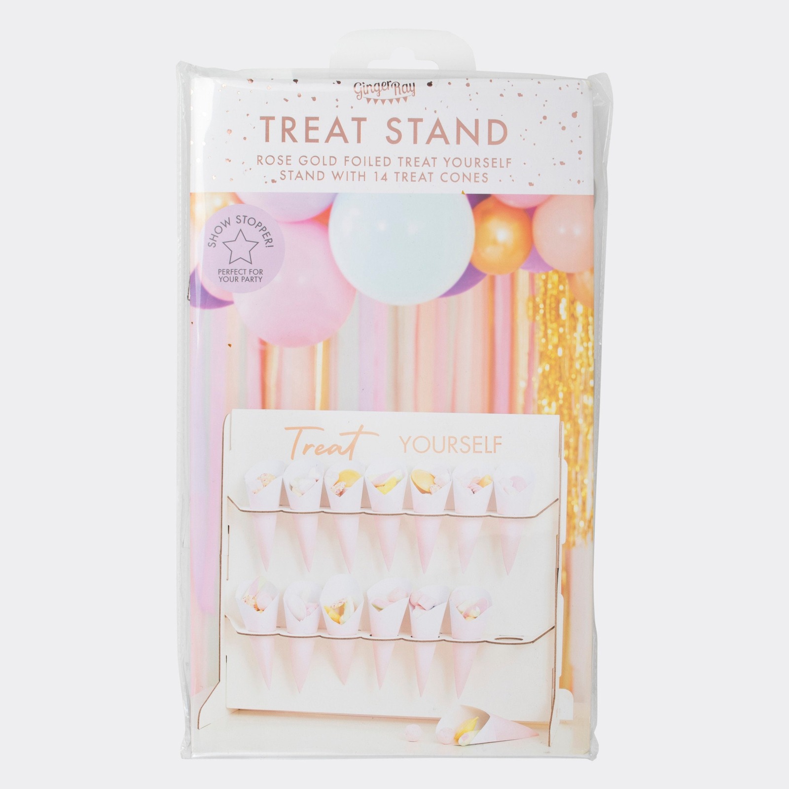 Candy Bar Aufsteller für Tüten | Halter für 14 Süßigkeit tüten | CandyBar Alternative in Rosa