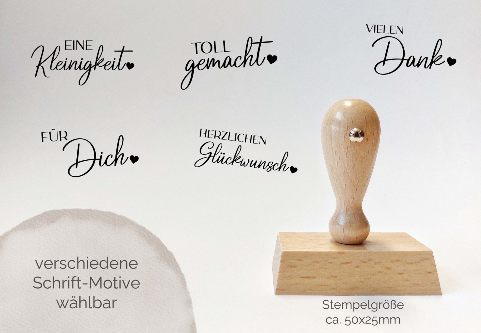 Kalligraphie | Stempel vers Sprüche | 50x25 mm | 8 Design 7