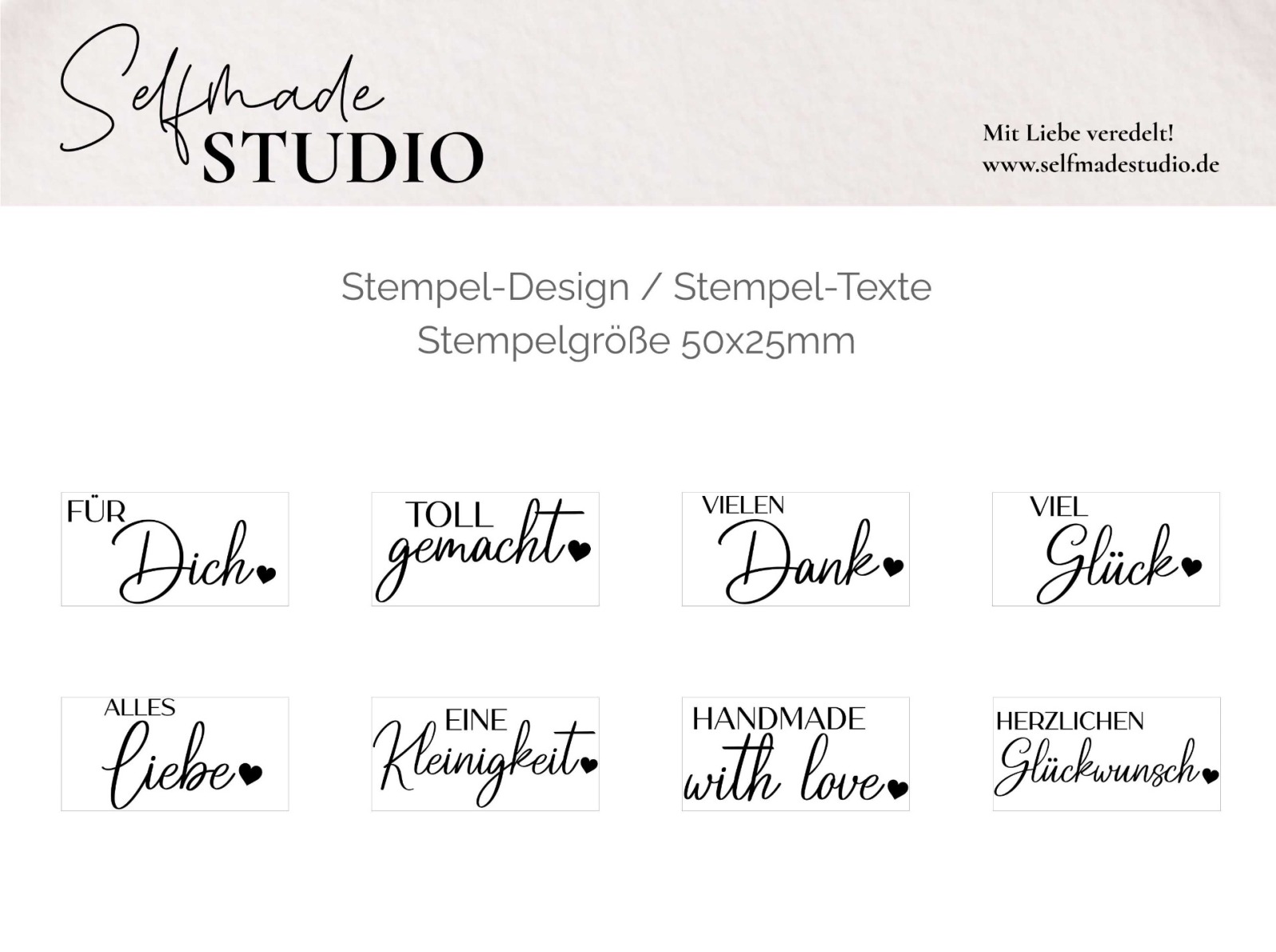 Kalligraphie | Stempel vers Sprüche | 50x25 mm | 8 Design 6