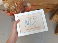 Geldgeschenk - NIX | Bilderrahmen | Geburtstagsgeschenk | Passepartout aus Holz für Geldscheine |