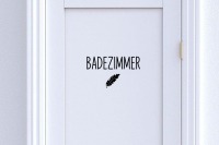 Türschild Badezimmer / Bad mit Symbol