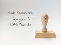 Adressstempel - Richter | Minimalistisch personalisierter Familienstempel | Holzstempel