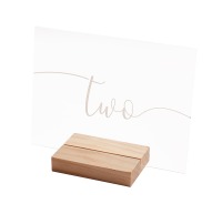 Tischnummern 1 - 12 aus Acryl | Holz Aufsteller mit Tischnummer für den Hochzeitstisch