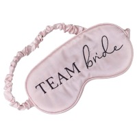 Schlafmaske Team Bride rosa | JGA-Outfit | Wellness Maske | Thermalbad Outfit für Frauen |