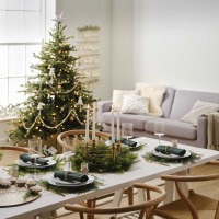 Stoff Adventskalender mit Winterranke | personalisiertem Weihnachts Holz Schild | Zum selbst