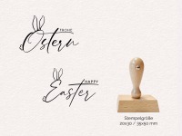 Happy Easter | Frohe Ostern - Stempel | Ostermotiv Hasenohren 3