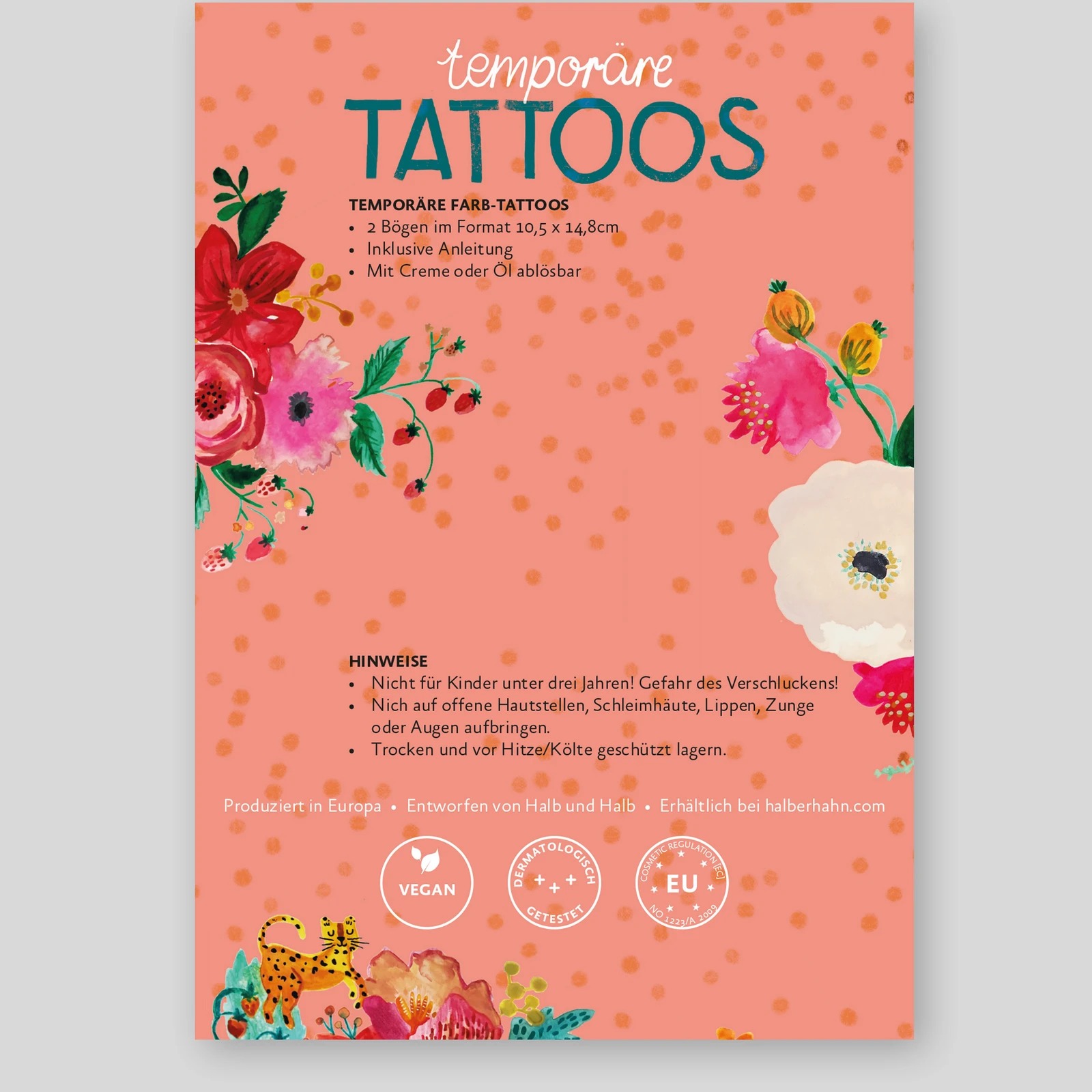 Tattoo Floral Halb und Halb 2