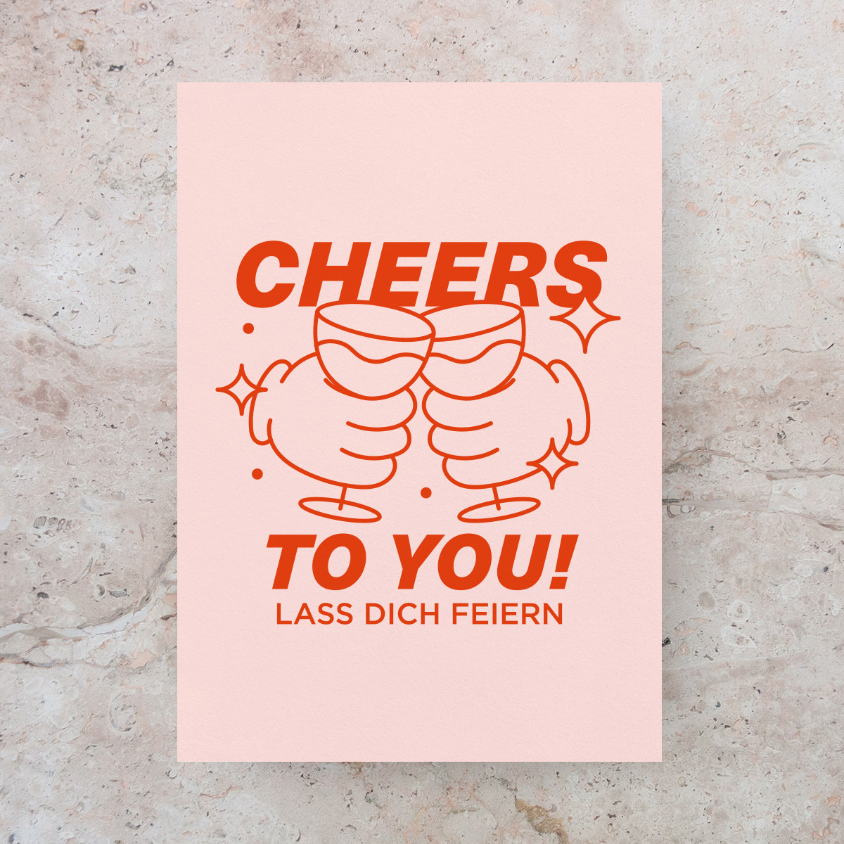 Postkarte Cheers to you - Studio Ciao