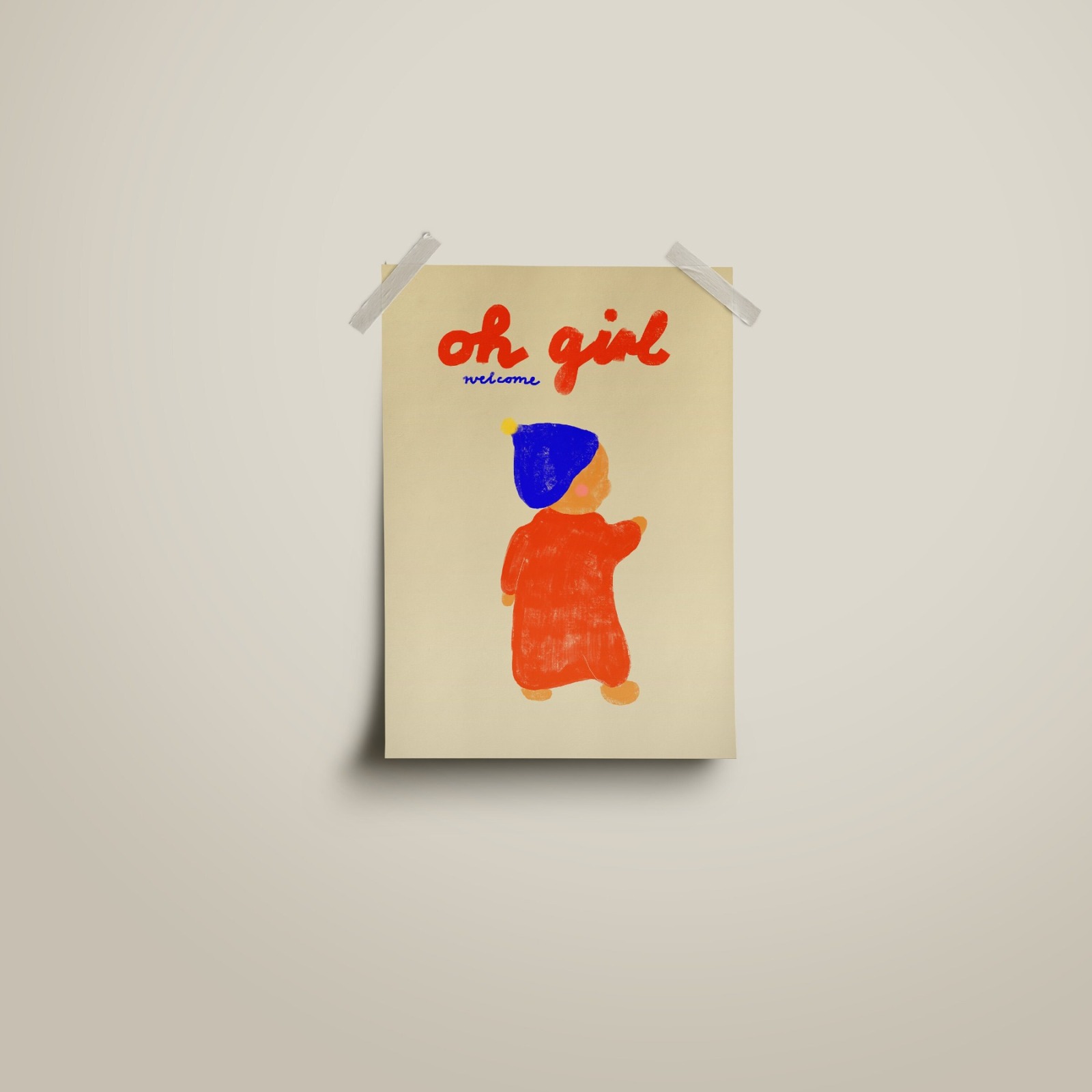 Postkarte Oh Girl Welcome Framboise und Ketchup 2