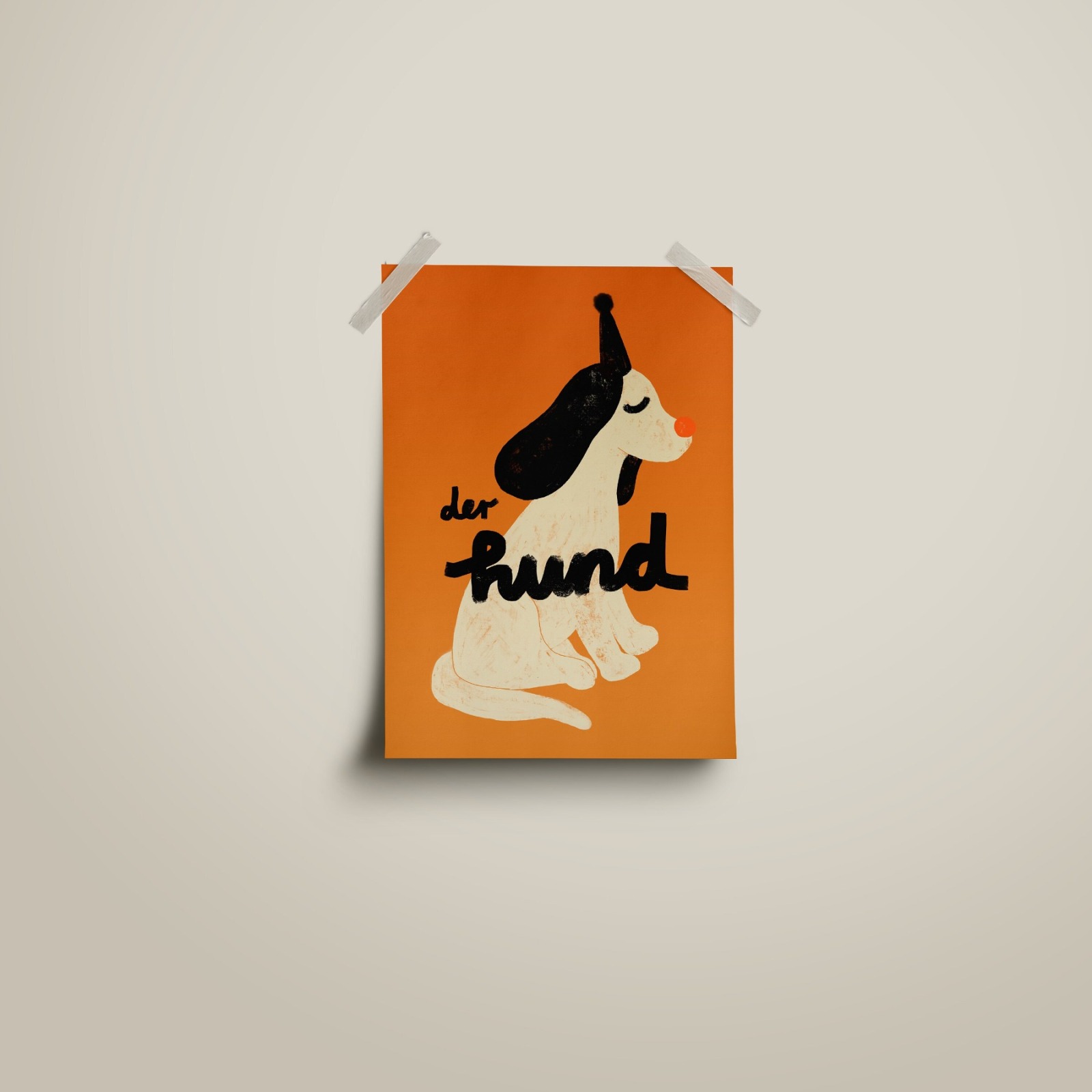 Postkarte Der Hund Framboise und Ketchunp 2