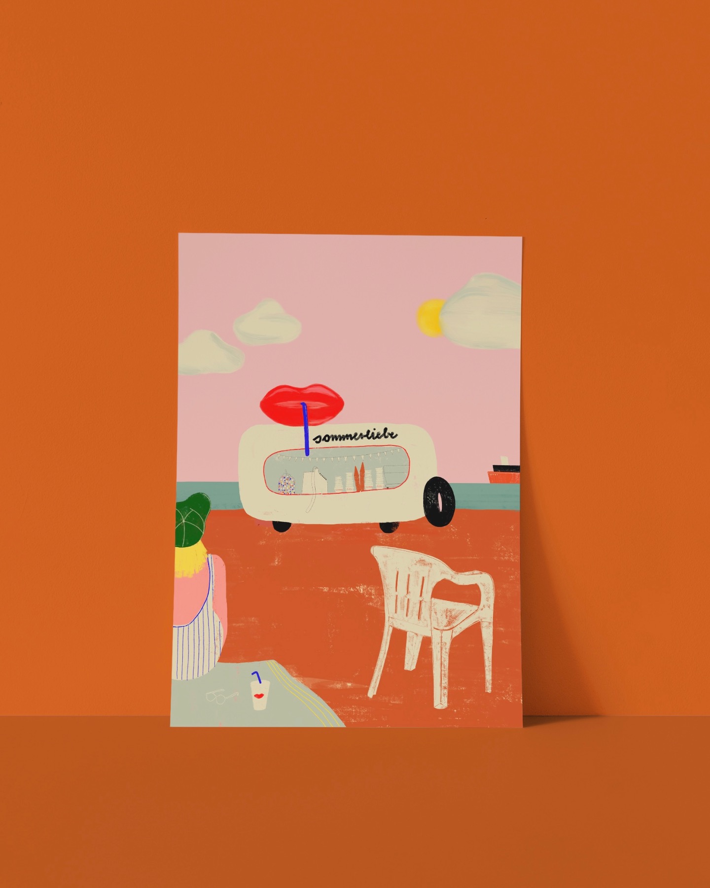 Postkarte sommerliebe - Framboise und Ketchup