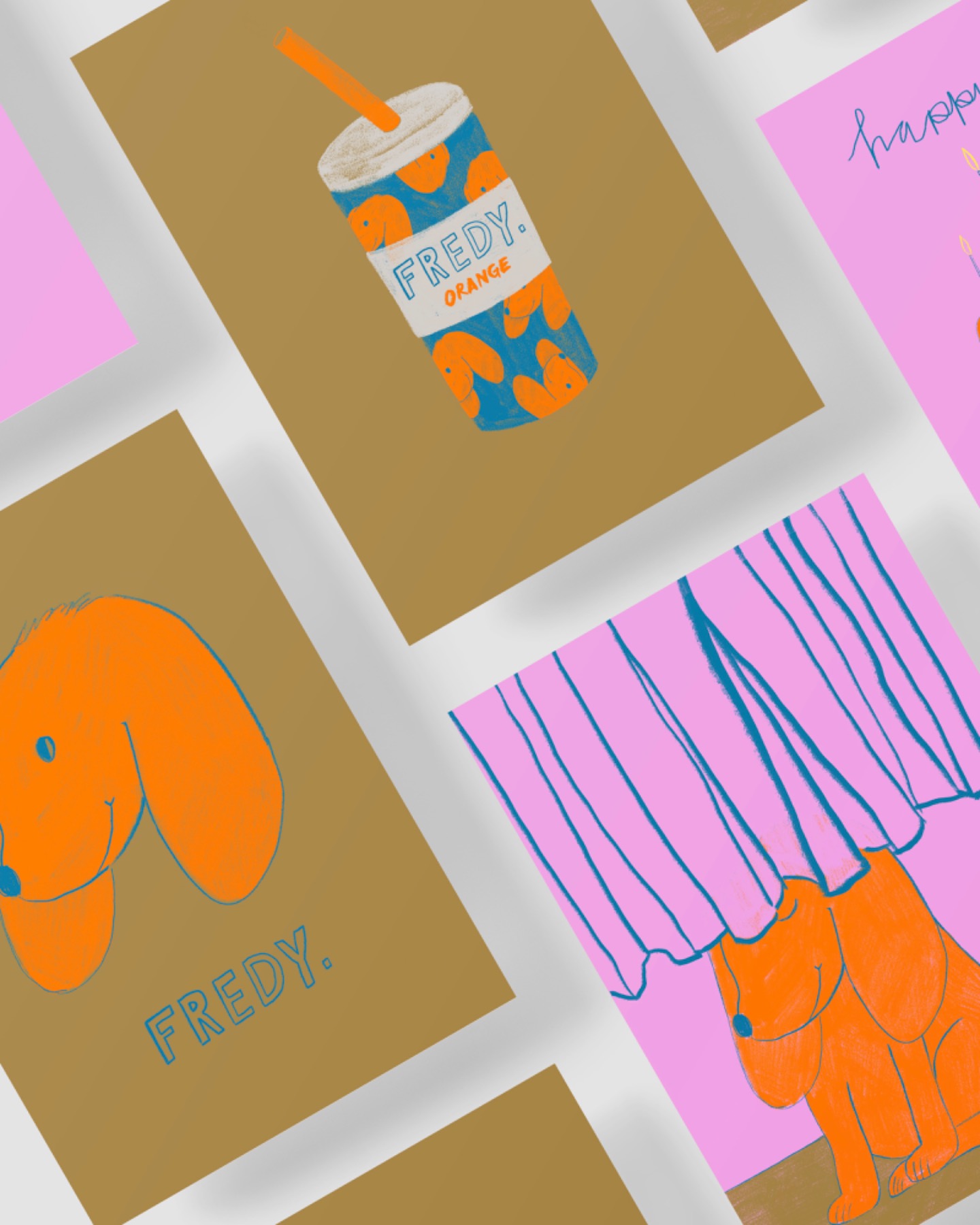 Postkarte Hundekuchen FREDY - Framboise und Ketchup 3