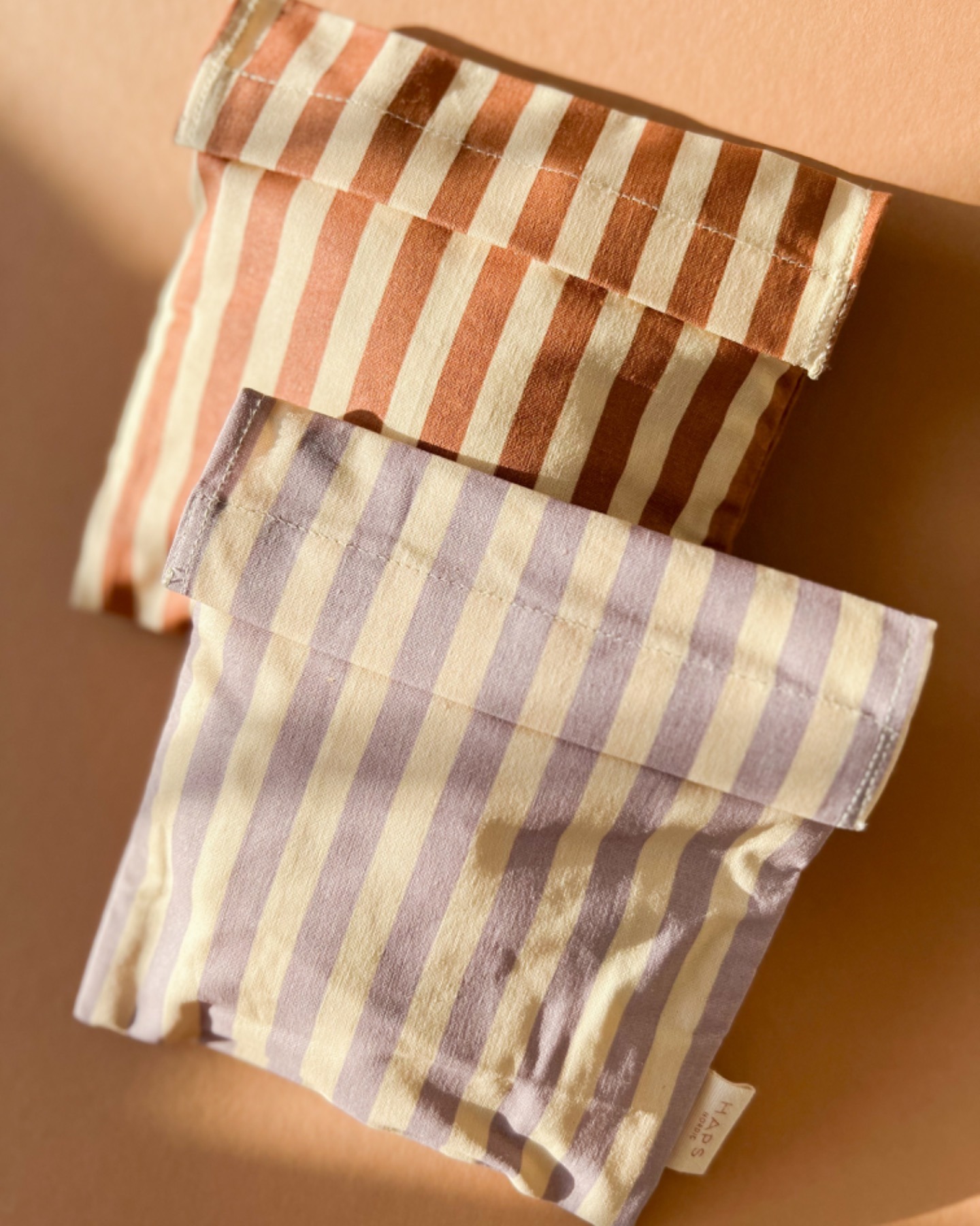 Sandwich Bag Marine stripe Terracotta/Lavender - Haps Nordic 4