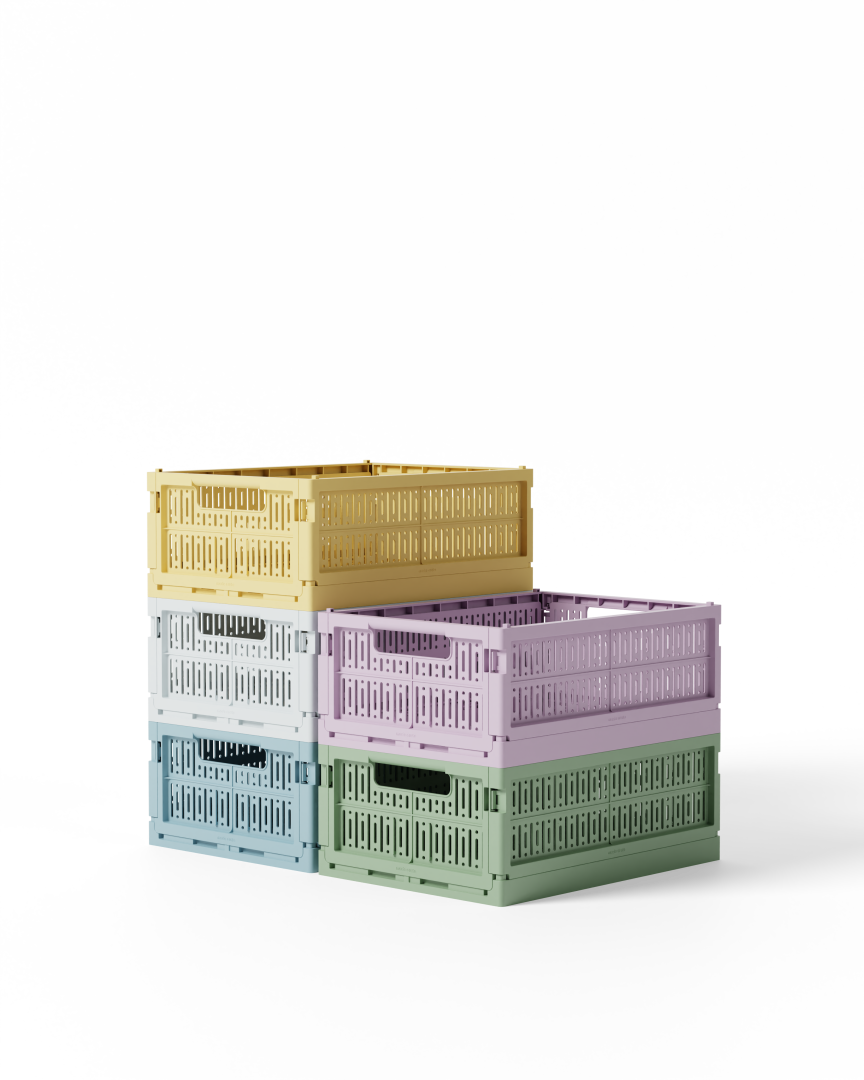Faltkiste Midi Lemon Cream Made Crate 2