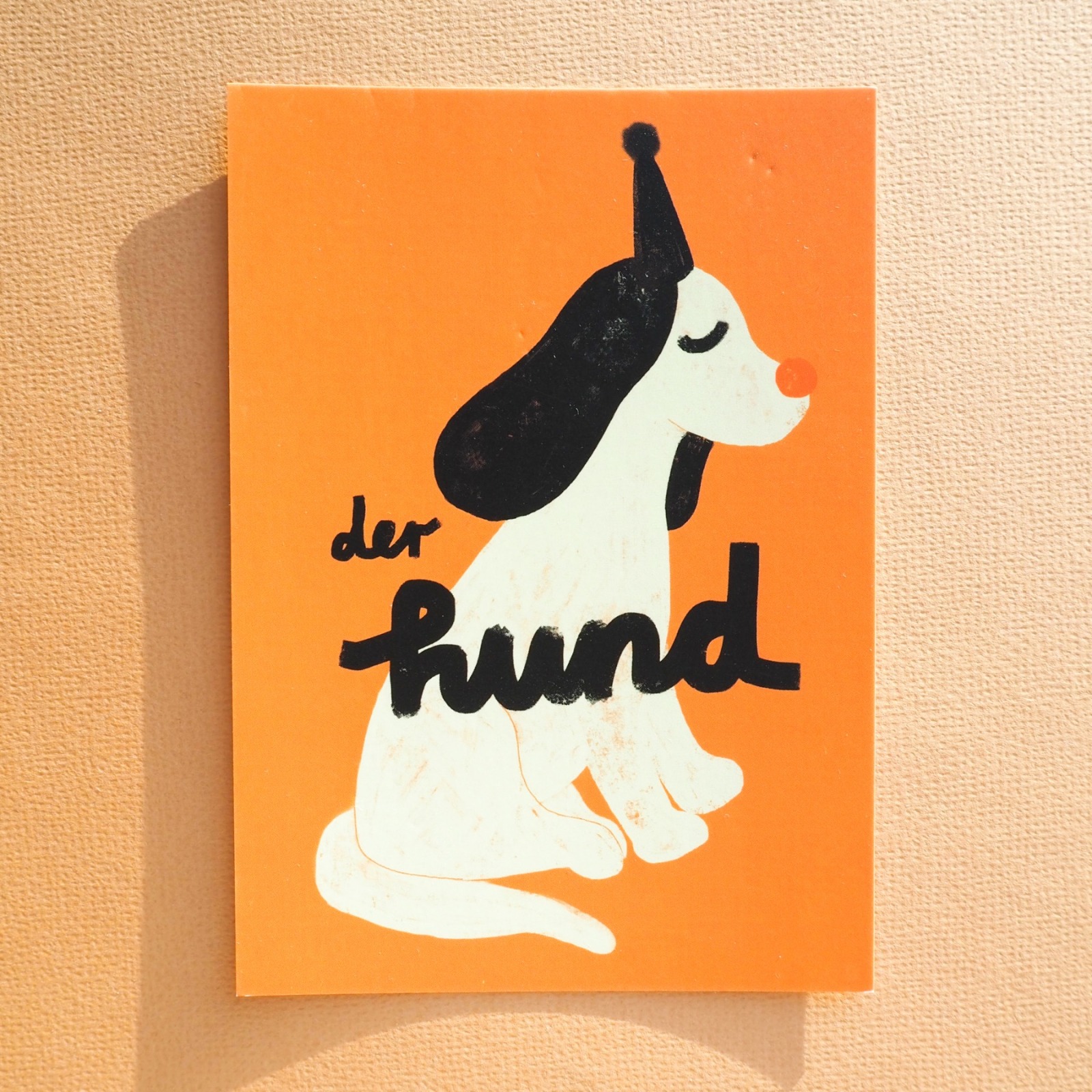 Postkarte Der Hund Framboise und Ketchunp