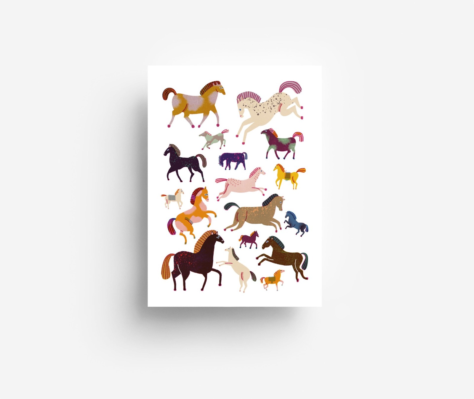 Postkarte Horses Jungwiealt 3