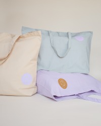 Cotton Bag Orchid Lavender - Dirty Mustard 3