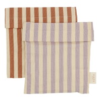 Sandwich Bag Marine stripe Terracotta/Lavender - Haps Nordic 3