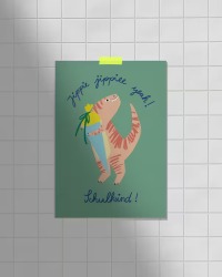 Postkarte Schulkind Dino JudithMachtDas
