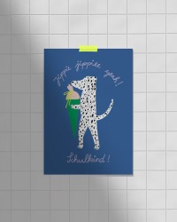 Postkarte Schulkind Hund JudithMachtDas