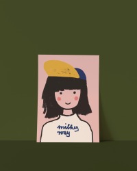 Postkarte milky way - Framboise und Ketchup