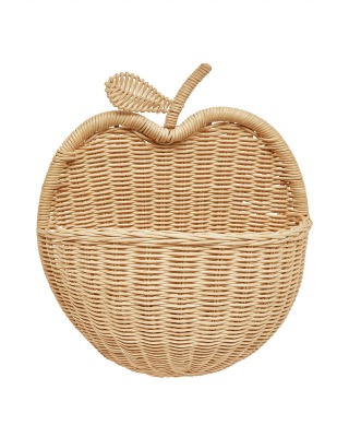 OYOY MINI Apfel Wandkorb Natur - Apple Wall Basket Natural