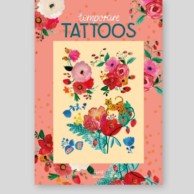 Tattoo Floral Halb und Halb - Blumen