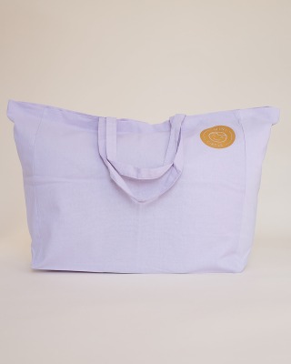 Cotton Bag Orchid Lavender - Dirty Mustard - Logo Senf