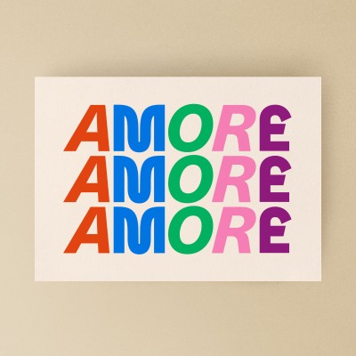 Amore Amore Amore Postkarte - Studio Ciao - Liebe Liebe Liebe