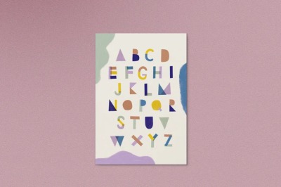 Postkarte ABC Anna Beddig - Alphabet