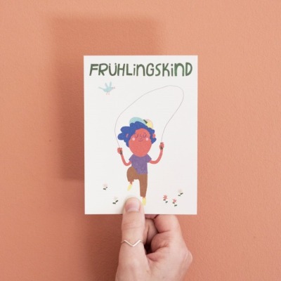 Postkarte Frühlingskind JudithMachtDas - Springkid