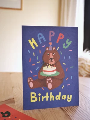 Postkarte Geburtstag Bär JudithMachtDas - Happy Bär