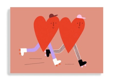 Postkarte Skating Hearts You Anna Katharina Jansen - Skating Hearts