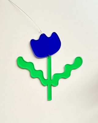 Blumen Mobile Blau Enna Studio - aus Recycling-Acryl
