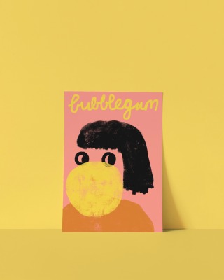 Postkarte bubblegum NEW - Framboise und Ketchup - bubblegum NEW