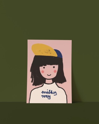 Postkarte milky way - Framboise und Ketchup - milky way