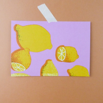 Postkarte Pink Lemons Jungwiealt - Pink Lemons