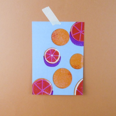 Postkarte Grapefruit Jungwiealt - Grapefruit