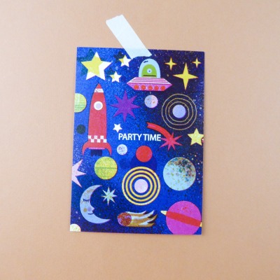Postkarte Space Party Jungwiealt - Space Party