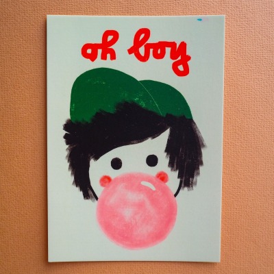 Postkarte Oh Boy Framboise und Ketchunp - Oh Boy