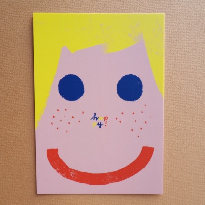Postkarte Happy Framboise und Ketchunp - Happy