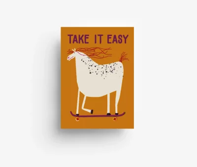 Postkarte Take it Easy Jungwiealt - Take it Easy
