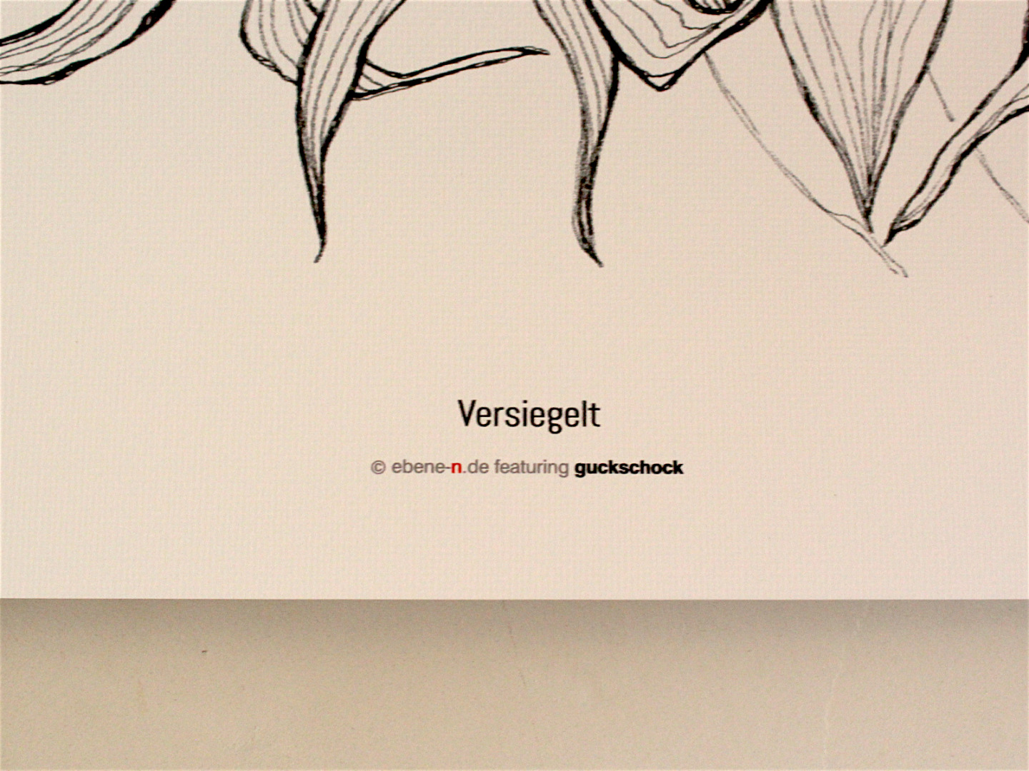 VERSIEGELT, Edition Schwarz-Weiß 5