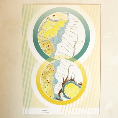NEL MEZZO, Motiv mit zwei Kreisen - Plakat A2, Digitaldruck