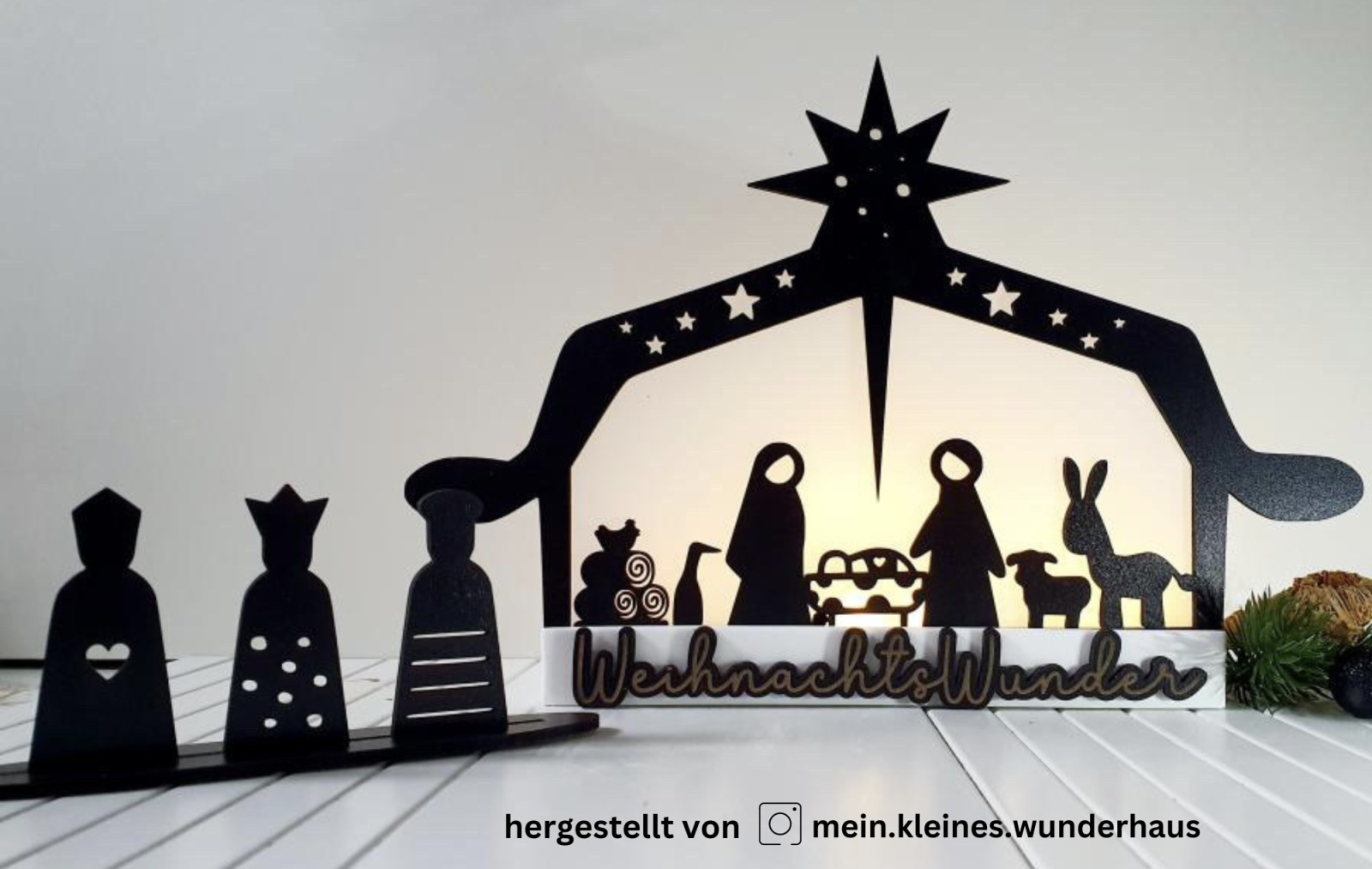 Lasercut Krippe Weihnachtswunder SVG 4