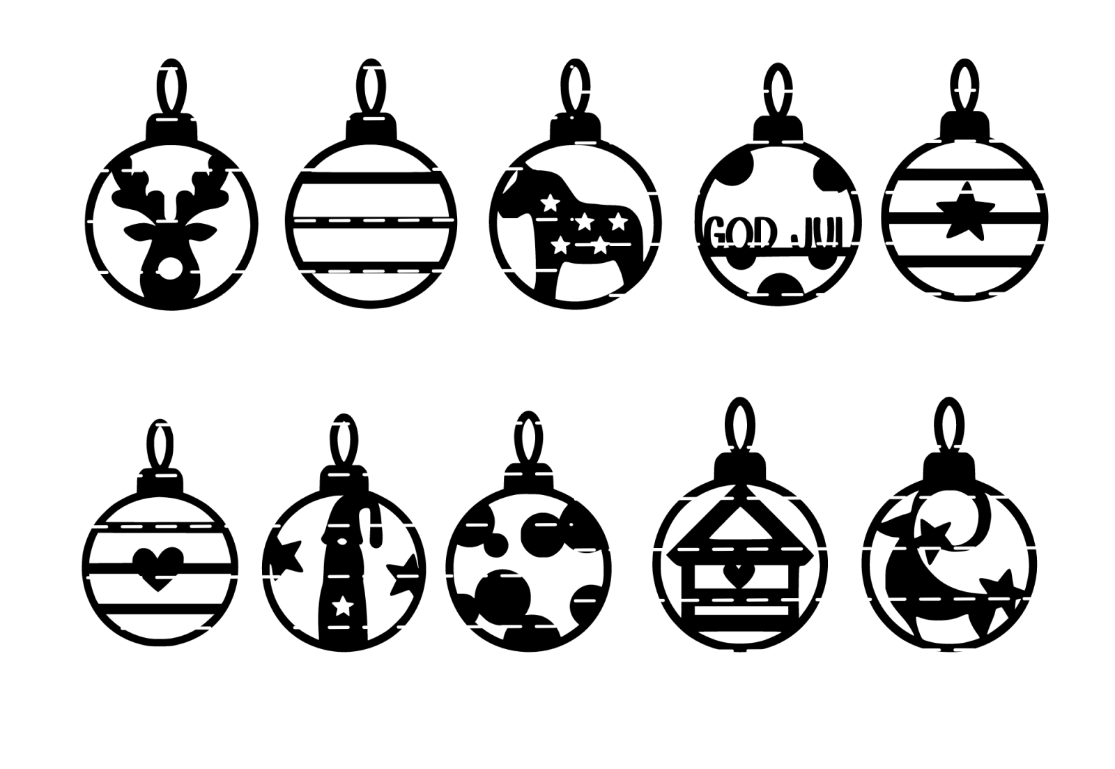 Weihnachtskugeln SVG Skandi 6