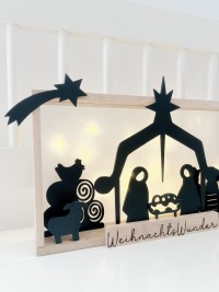 Lasercut Krippe Weihnachtswunder SVG 5